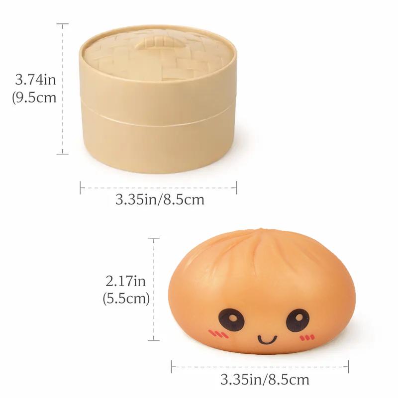 Expressive  Dumpling Squishy - Blind Box,Mysecret Bun Fidget Toy, Soft TPR Material,Stress Relief, Unboxing Surprise, RandomStyle per Pack.Children's Day and Easter gifts,suitable for children to exchange gifts