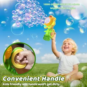 LED Dancing Flower Bubble Machine, Multi-Scene Bubble Blower, Ideal for Parties, Weddings, Offices, Kids' Toys, Summer Fun
