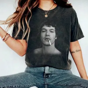 Washed Drop Shoulder T-shirt, Connor StorrieS Shirt, Ilya Vintage T-Shirt, Edgy Hockey Star Merch