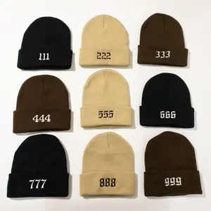 Angel Number Embroidered Beanie - Manifest Your Message - Choose Your Number
