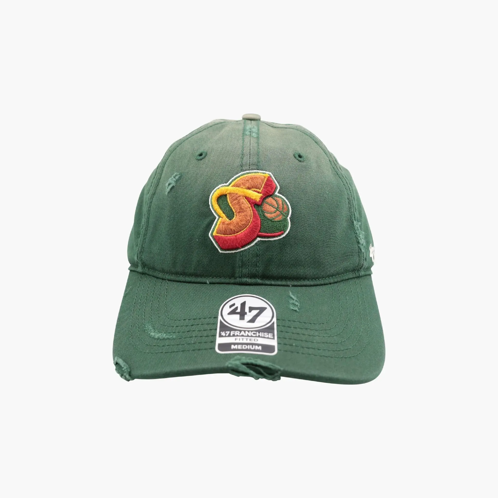 Seattle SuperSonics Well Worn Orbit Logo Fitted Hat