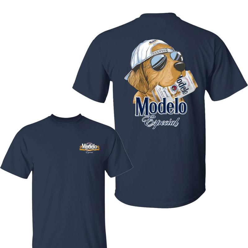 Modelo Hunting Golden Dog Shirt , Modelo Shirt, Hunting T-Shirt, Unisex Classic Cotton Tee With 2 Side Graphic Print in All Size, For Men, For Women