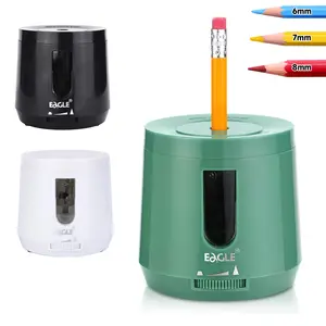 Electric Pencil Sharpener USB Battery Dual Power Mode Fits 6-8mm Pencils Adjustable Tip Fast Sharpening Safe Reliable for Classroom Office Art Students
