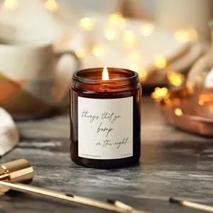 Halloween Candle Decoration, Things That Go Bump In The Night, Scented Apothecary Candle