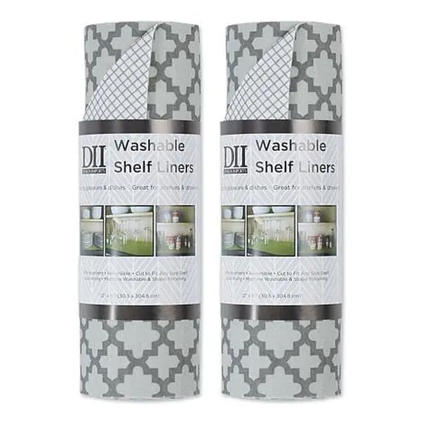 Design Imports Lattice Shelf Liners 2-pack