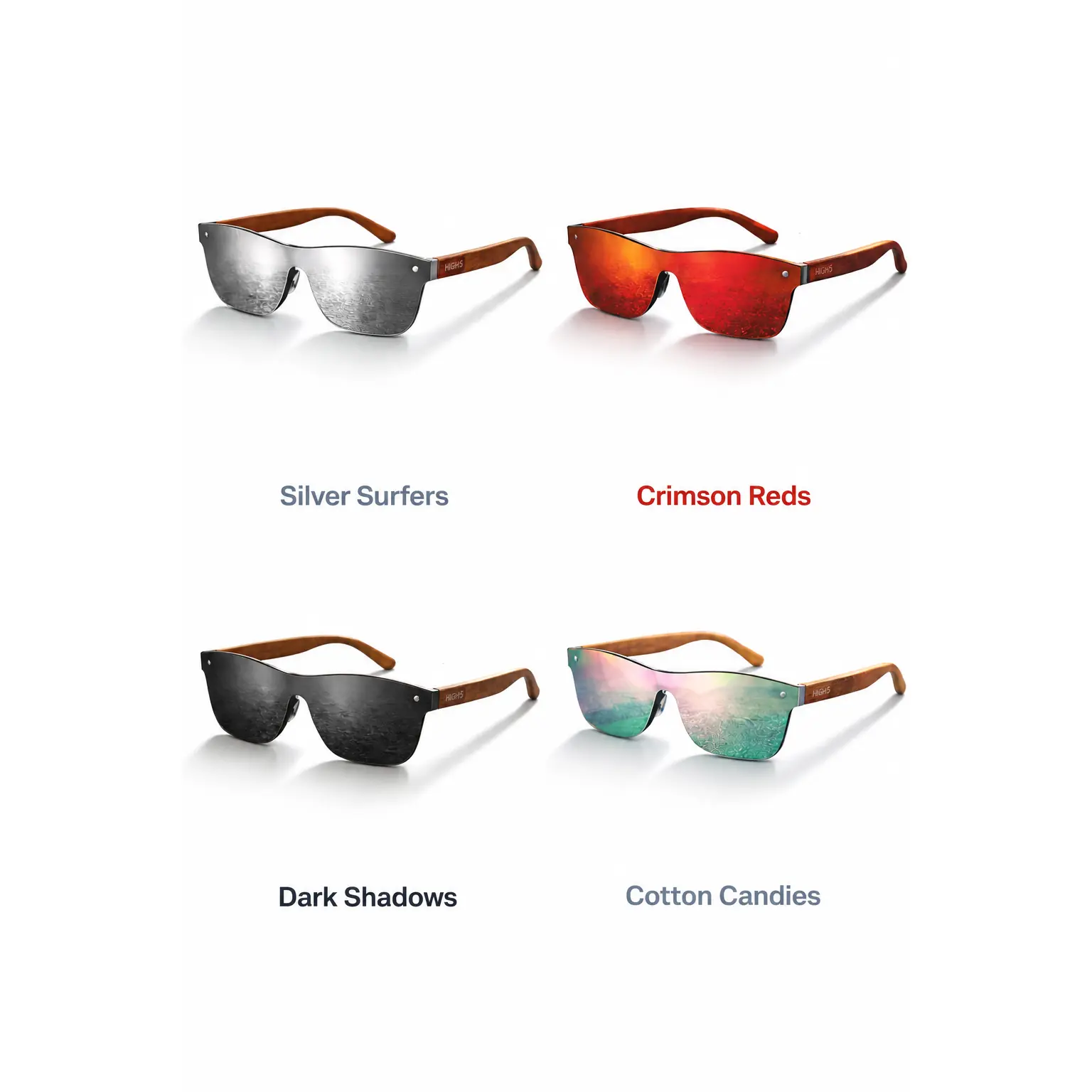 High Five Hater Blockers Bamboo Sunglasses | Natural Wood Frame | Unisex Fashion Eyewear