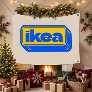 I-IKEA BRAND Flags Multi Size Atmosphere Flag, Cheerleading Hand Pulled Banner, Portable Outdoor Event Flag & Wall Decor for Sports, Parties, Home and Room Decoration