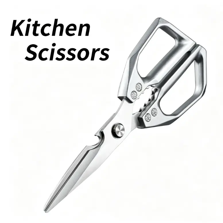 All Purpose Stainless Steel Shears, Sharp Silver Meat Scissors,Poultry Shears,Cooking Scissors for Food, Chicken Bones, and Turkey, Christmas Gift!