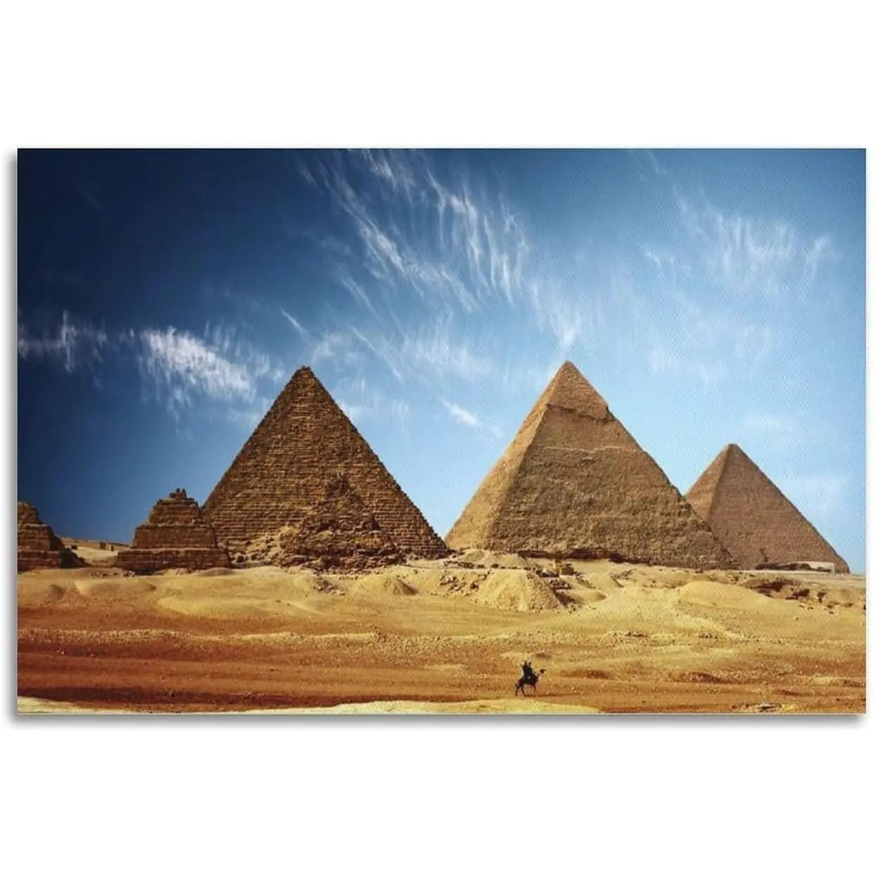 Egyptian Pyramids - Seven Wonders of Giza Poster Canvas Wall Art Prints for Wall Decor Room Decor Bedroom Decor Gifts