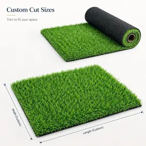 0.78in Thick Dense Synthetic Lawn, Heavy Duty Artificial Grass Turf, Pet Safe Fake Grass for Dogs, Backyard Outdoor Mat, No Mowing Waterproof UV Resistant