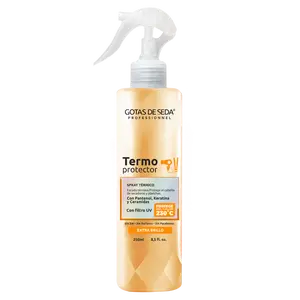 Gotas de Seda Professional Termo Protector Heat Protectant Spray with Keratin Panthenol & Ceramides Extra Shine UV Filter 250ml