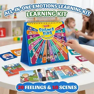 Feelings and Emotions Flipbook Book for Kids. Interactive Understanding Emotions Toy, Mood & Feelings Chart with 20 Emotions & 10 Scenario Cards. Essential Social Emotional Learning Tool for Teachers & Parents to Teach Positive Actions & Coping Skills