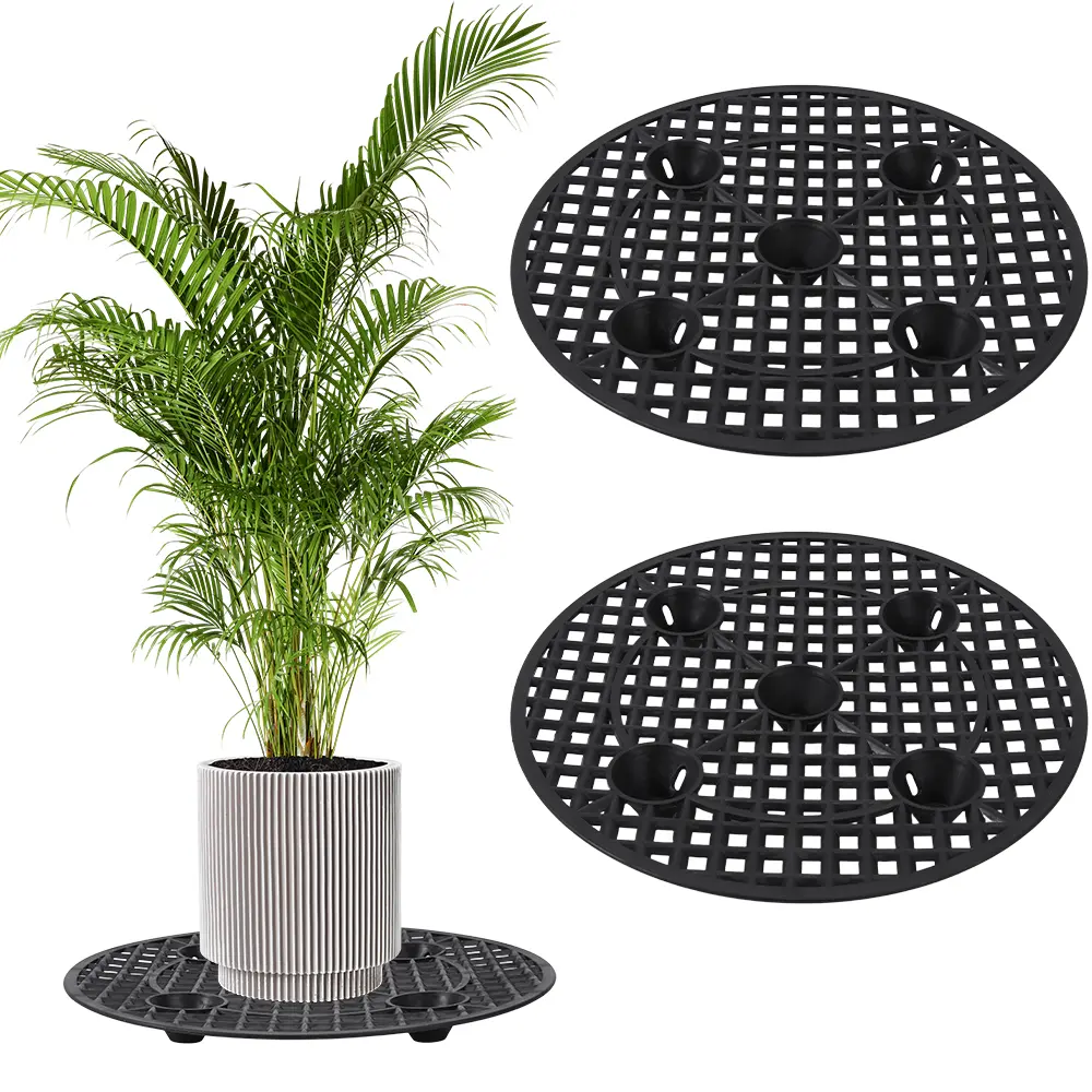 2pcs Big Potted Plant Stands - 11.6Inch Patio & Deck Floor Protector,Designed for Potted Plants,Robust Plant Stand,Promoting Healthy Plant Development