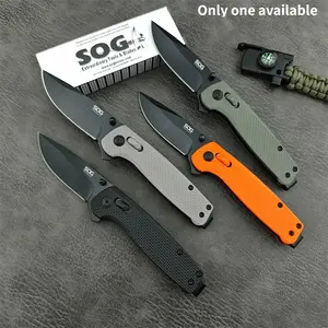 Multifunctional Folding Knife for Outdoor Camping, Hiking, and Climbing  D2 Blade, Nylon Handle
