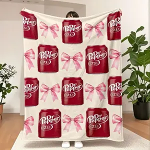 Unique Dr. Pepper Print Blanket,Ultra-Soft, Comfortable Sofa Or Bed Blanket,Vibrant Digital Print,Perfect For Sofa, Bed, Office, Travel- Machine Washable, Ideal Gift For Men And Women, Cute