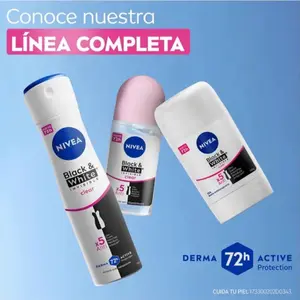 Nivea Black and White Invisible Deodorant Antiperspirant - Durable Formula for Effective Sweat Relief and Hygiene