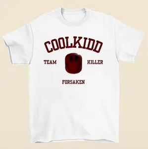 Coolkidd Killer Graphic Tee Forsaken Roblox Mask Horror Gamer Design
