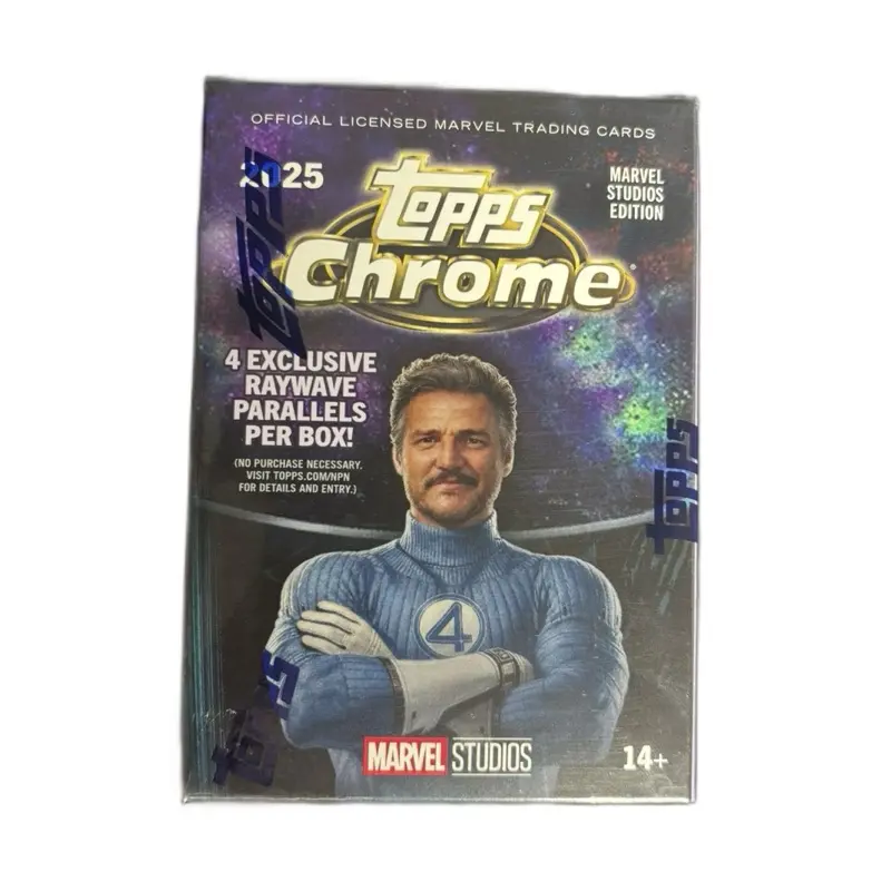Topps Chrome Marvel Studios Edition, 4 Exclusive Raywaves per box! 28 Cards per box! 7 Packs per box! 4 cards per pack! Look for Autographs and Sketches!