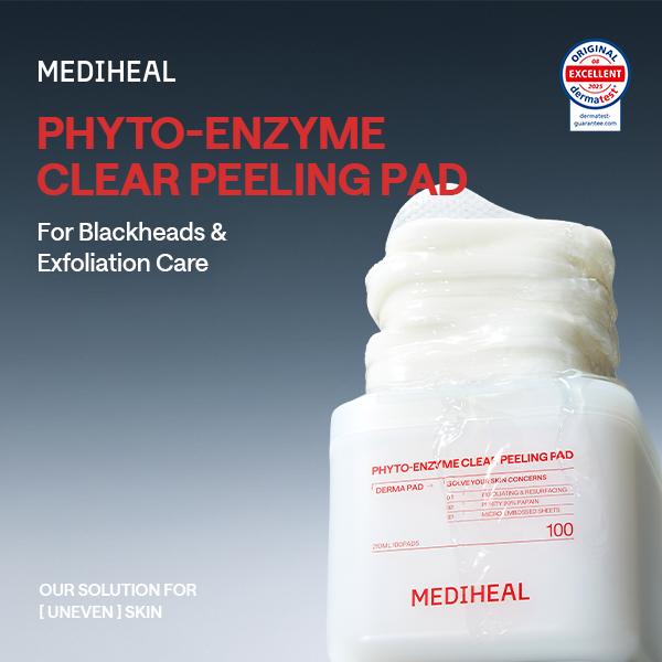 [Mediheal] Glow Skin Reset Duo | Vitamin C Toning Pad + Phyto-Enzyme Peeling Pad | 24/7 Illuminating & Texture Refining Care