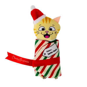 Holiday Pull-A-Partz Present, Cat Toy, Assorted Colors