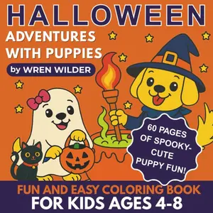 Halloween Puppies Coloring Book for Kids Ages 4–8: Cute Puppy Coloring Pages with Costumes, Pumpkins, and Trick-or-Treat Fun: Adventures with Puppies ... Costumes, Trick-or-Treat, and Haunted Fun Paperback – October 10, 2025