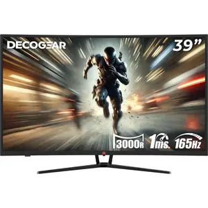 Deco Gear 39" Curved Widescreen Gaming Monitor | 2560x1440 | 1ms MPRT | 165 Hz | 16:9 | HDR400 | 4000:1 | 1 x HDMI | 1 x DisplayPort - Limited Black Edition