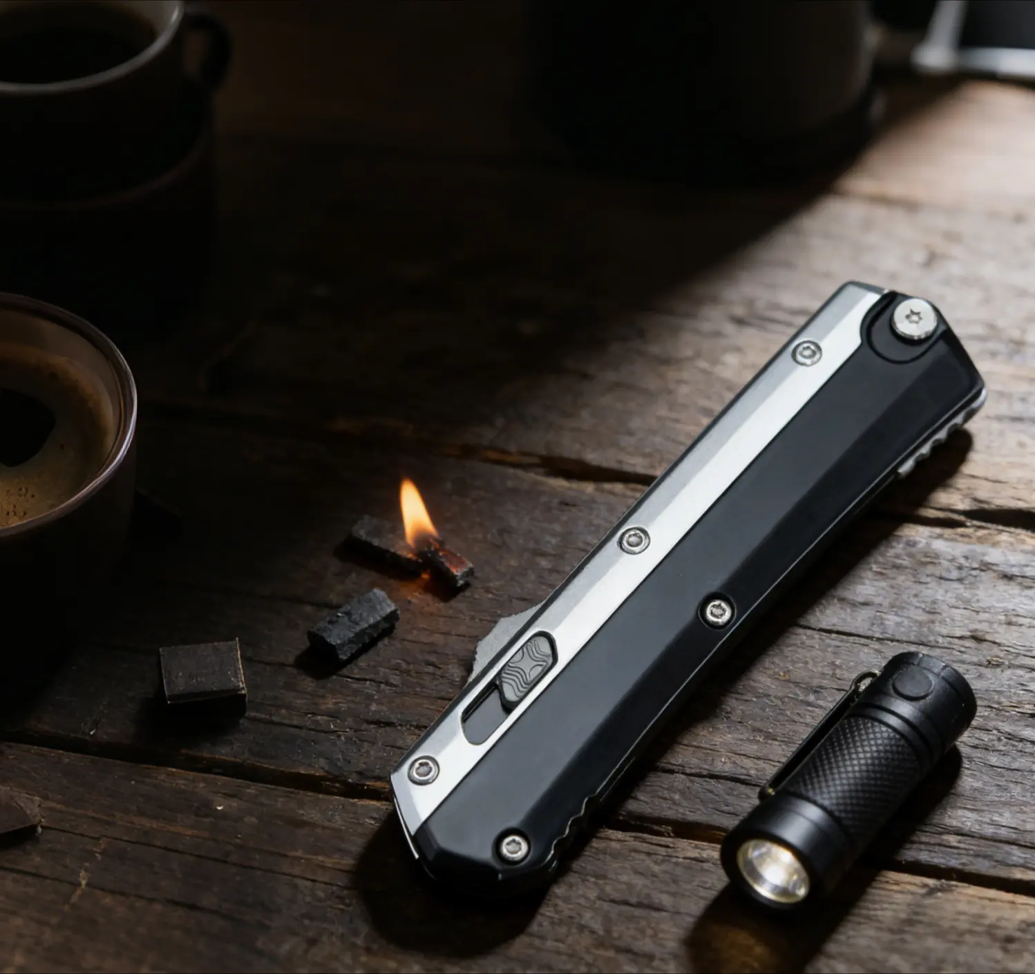 Premium Foldable Multipurpose Versatile EDC Knives - Textured Grip Metal Handle, Portable Camping Gear, Ideal for Outdoor Cooking & Everyday Carry, Foldable Tool, Multipurpose Tool