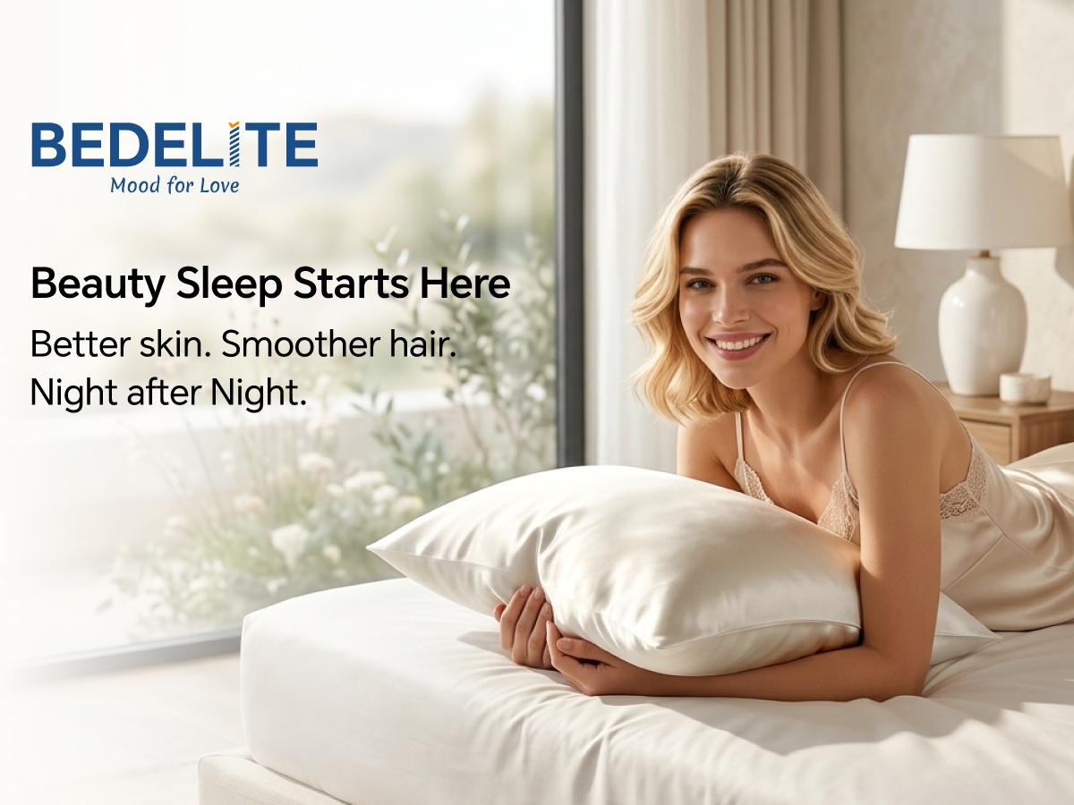 Bedelite 100% Pure Mulberry Silk Pillowcase - Beauty Sleep Gift, Improve Your Hair & Skin - 22 Momme & 6A Grade Fibers - Cooling Silk Pillow Cover with Hidden Zipper, 1pc