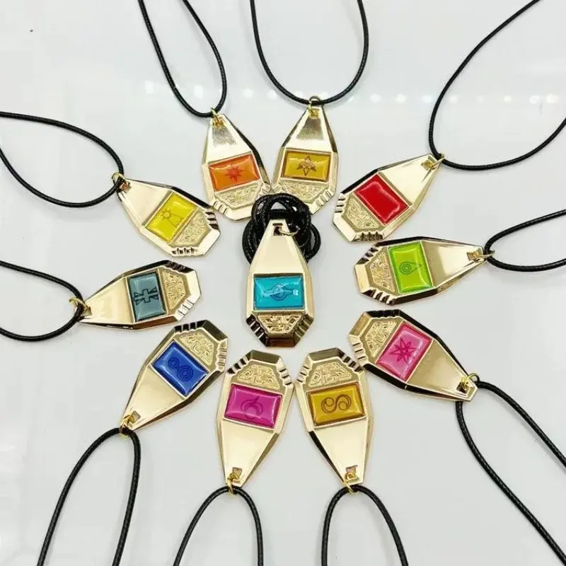 Unisex Adventure Holy Plan Evolution Chain Jewelry Necklaces & Keychain, Taiichi Courage Anime Badge Cosplay Metal Pendant, Fashion Costume Jewelry Gifts
