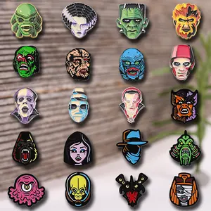 20 Cartoon Movie Character Brooch Pins Exquisite Enamel Craftsmanship Fashionable Accessories for Backpacks and Clothing Perfect Gift for Friends Family Halloween Christmas Holidays