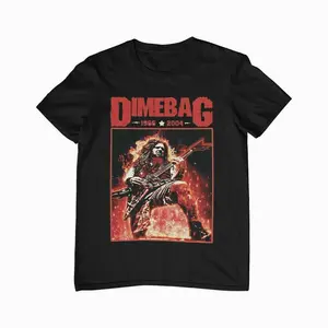 Dimebag Darrell Tribute Retro Logo Cotton T-Shirt
