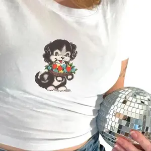 Retro Puppy Tee, 90s Clothing, Coquette Aesthetic, Vintage Graphic Top, Y2K Shirt, Cute Tee, Cottagecore Tee, 2000s fashion