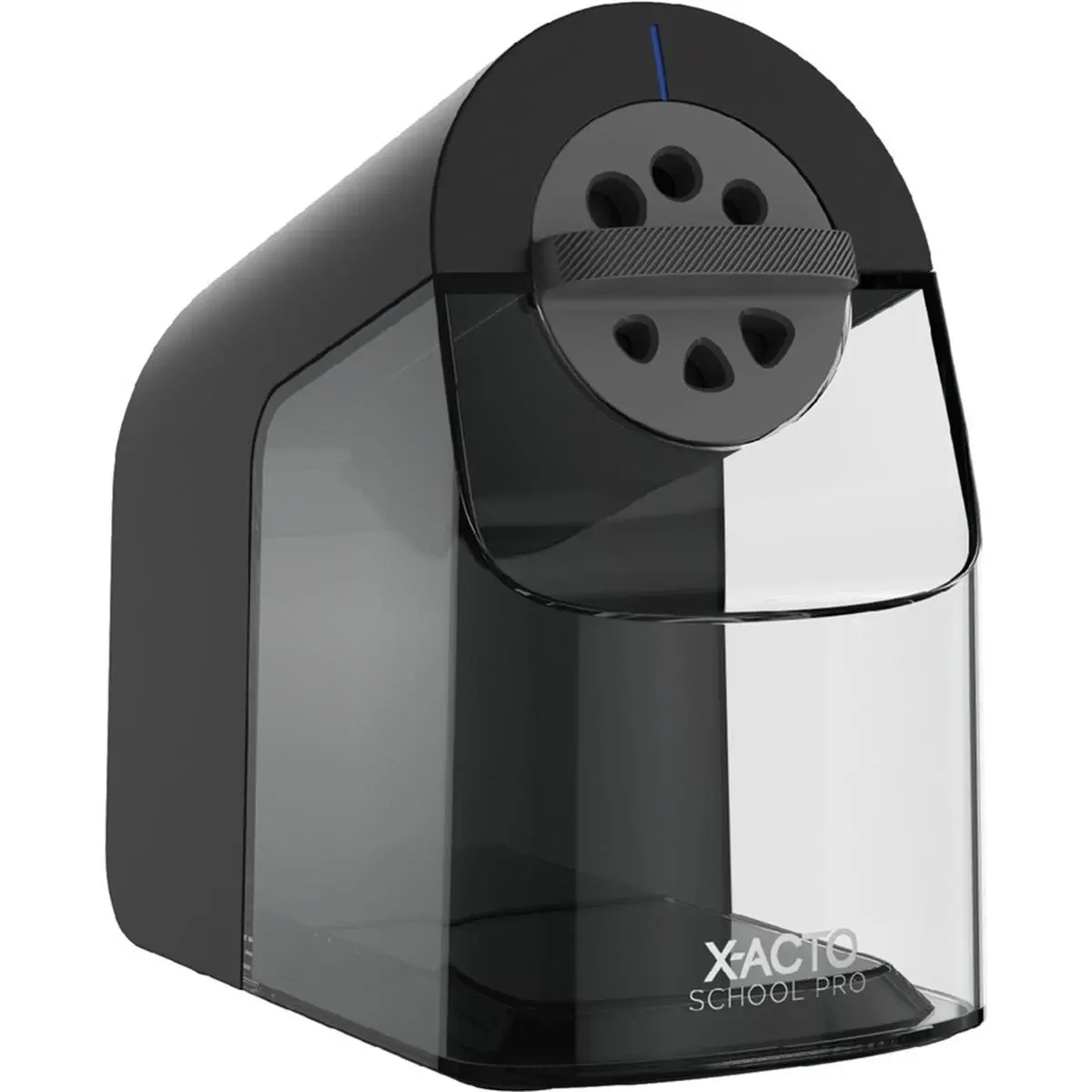 Elmers SchoolPro EPI1670X Electric Pencil Sharpener - Black, AC Outlet Powered, Flyaway Cut Prevention, Printed Dial, For Classrooms
