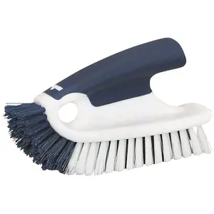 Cookware and Bakeware Dish Scrubbing Brush with Scraper, Kitchen and Dish Washing , Non-Slip Cleaning Supplies, Tackle Stuck-  in Baking Dishes, Dishwasher Safe