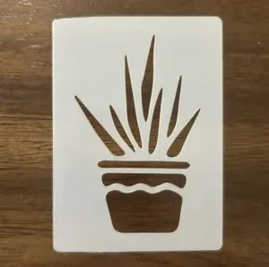 Cactus Stencil | Reusable Mylar Painting Templates | DIY Farmhouse Southwest Craft Stencils