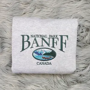 Embroidered Banff National Park Canada Unisex Sweatshirt - Canada Parks - National Parks Embroidery - Sweatshirt and Hooded Sweatshirt