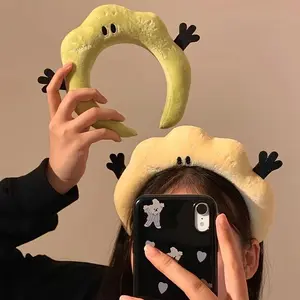 Relaxed, Cartoonish, Quirky, and Cute Plush Headband for, Creative Twist-Head Cloud Hair Clip for Face Washing, Special Headwear for Washing Up