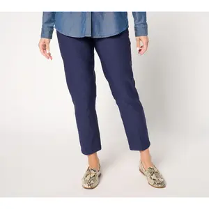 Joan Rivers Petite Bengaline Slim Leg Ankle Pant