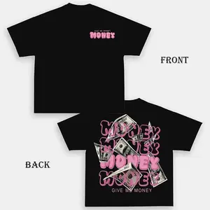 【FathersDayGift】Give Me Money Hip Hop Streetwear T-Shirt Unisex Y2k Clothing Vintage Graphic Tees Top Oversized