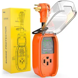 Nilight 50Amp RV Surge Protector Circuit Analyzer 4200 Joules Voltage Monitor High Low Spikes 125V/6250W ETL Listed with Extension Cord for RVs Camper Van summervibes