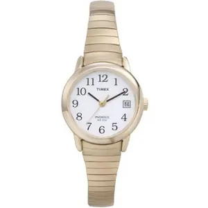 TIMEX Women's Classic Easy Reader Watch, Gold-Tone Stainless Steel with Expandable Band and Quartz Date Display