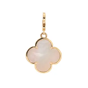 Pre-owned Van Cleef & Arpels Magic Alhambra Pendant Charm Pendant & Charms 18K Yellow Gold and Mother of Pearl by Rebag