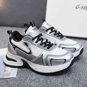 Womens 90s Retro Chunky Dad Sneakers, Breathable Mesh, Casual Streetwear Shoes