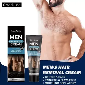 Men's hair removal cream, painless hair removal, suitable for body, underarms, legs, and private areas, hair removal agent with natural extracts, specially for sensitive skin, gentle, fast and effective, 5-minute hair removal, smooth skin