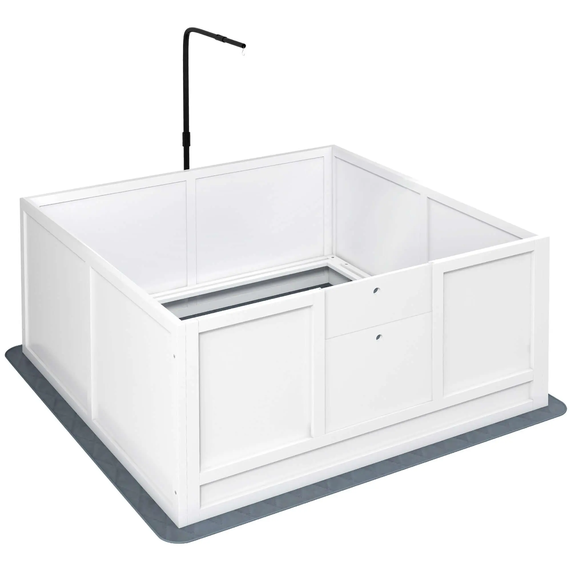 41" x 39" Whelping Box, Retractable Light Stand, Pig Rail, Pee Pad, Adjustable Height Door