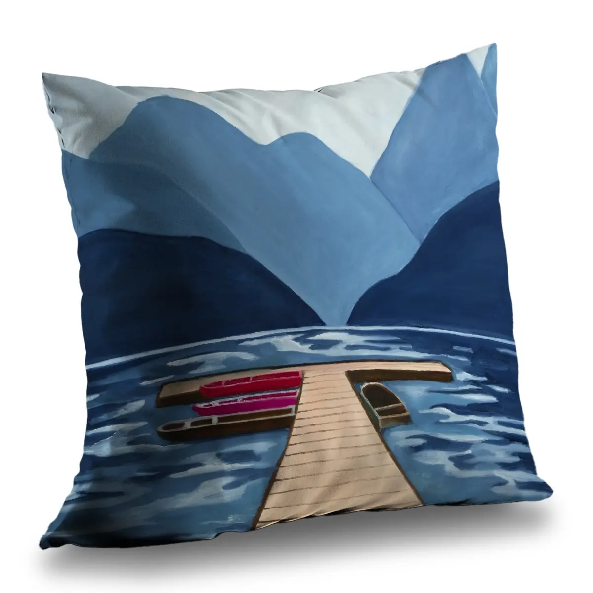 360 Stand 14x14 in Poly Twill Square Throw Pillow Insert - Coastal Scene Design, Creative Decorative Cushion, Soft Touch, Supportive Square Cushion for Home Decor, Soft Touch Cushion