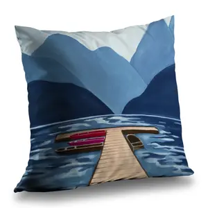 360 Stand 14x14 in Poly Twill Square Throw Pillow Insert - Coastal Scene Design, Creative Decorative Cushion, Soft Touch, Supportive Square Cushion for Home Decor, Soft Touch Cushion