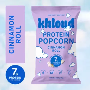 Cinnamon Roll Khloud Protein Popcorn by Khloe Kardashian | 7g of Protein Per Serving | No Seed Oils | Gluten-Free | Available in 4pk or 12pk