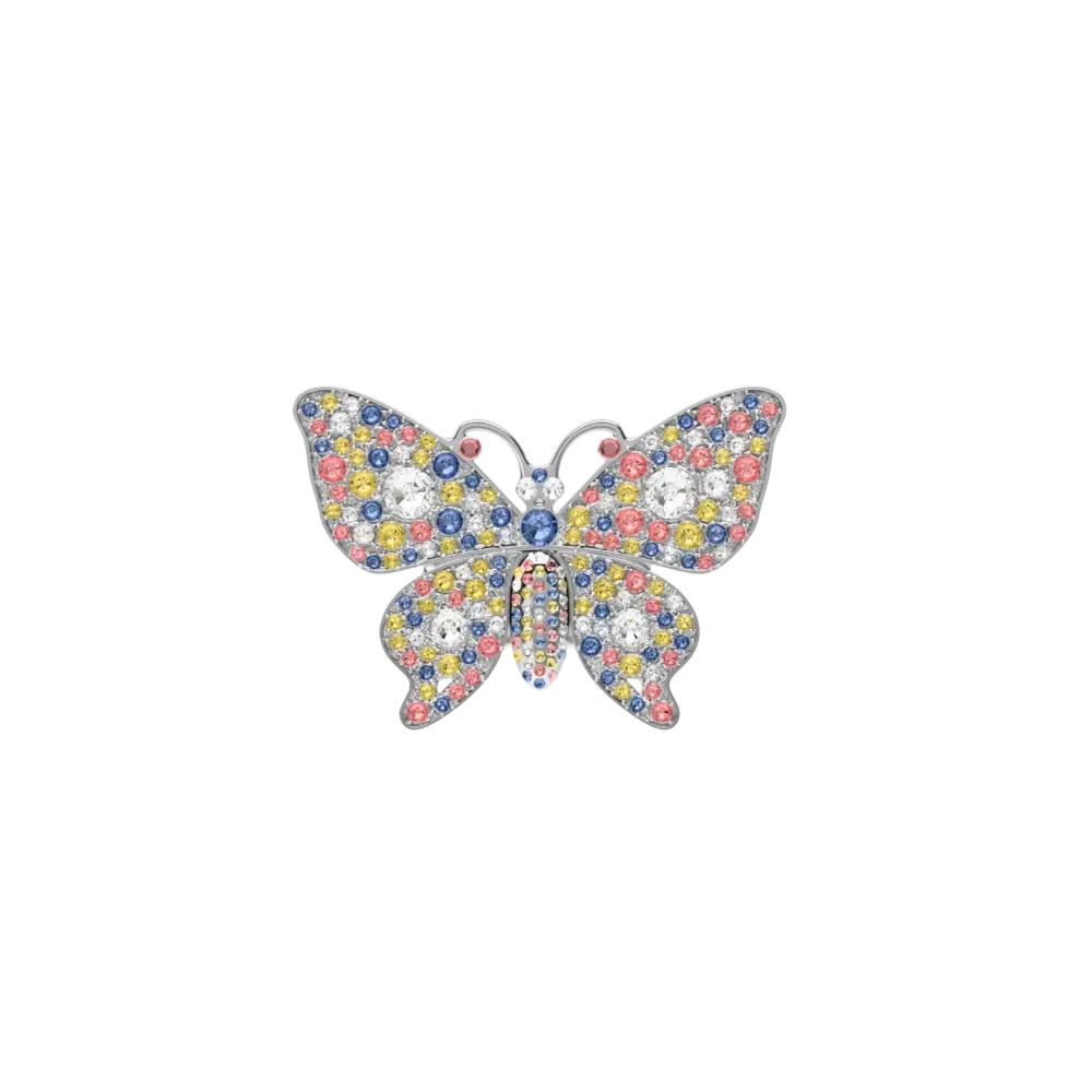 Rhinestone Butterfly Silver Multi Toe Clip - Final Sale
