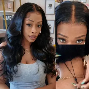 【Limited Stock】Sunber Affordable Body Wave 13x4 Lace Frontal Wigs Human Hair Pre Cut Pre Bleached Pre Plucked Lace Frontal Wigs With Drawstring 180% Density Fit All Head Sizes Beginner Frienly TikTokShopSpringGlowUp